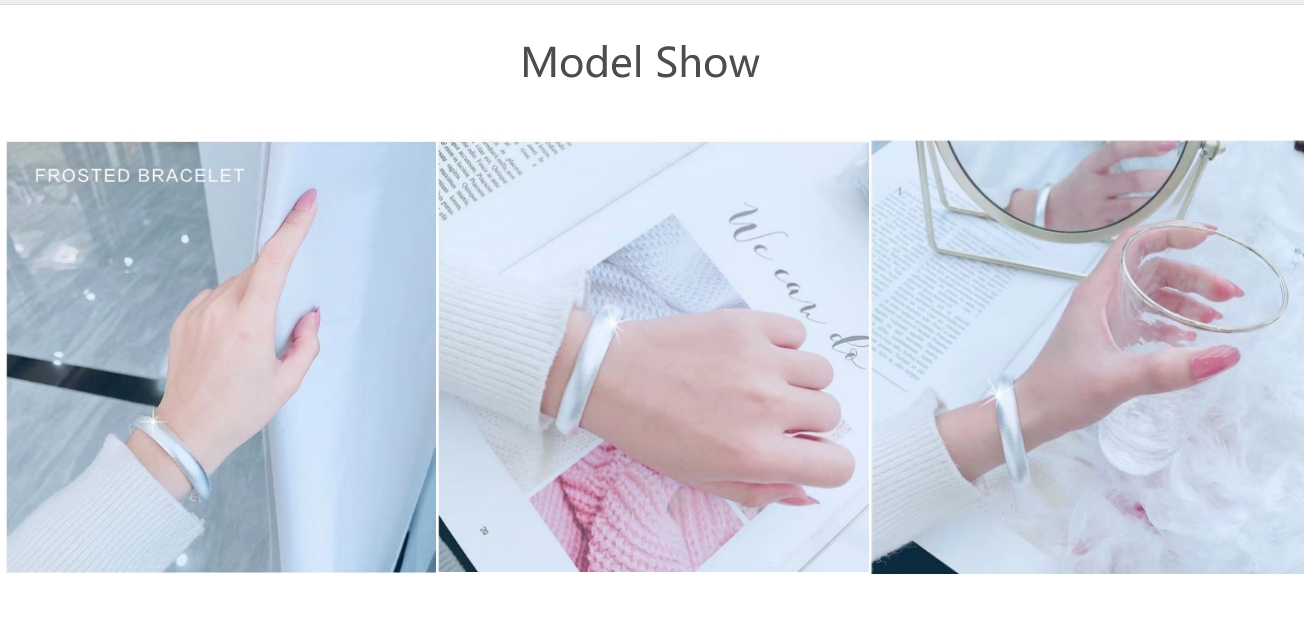 Silver jewelry bracelet